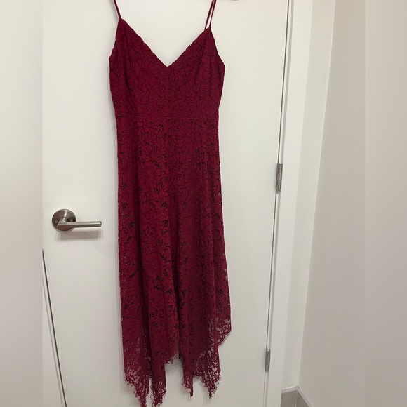 Dark Red Lace Dress - Picture 1 of 4